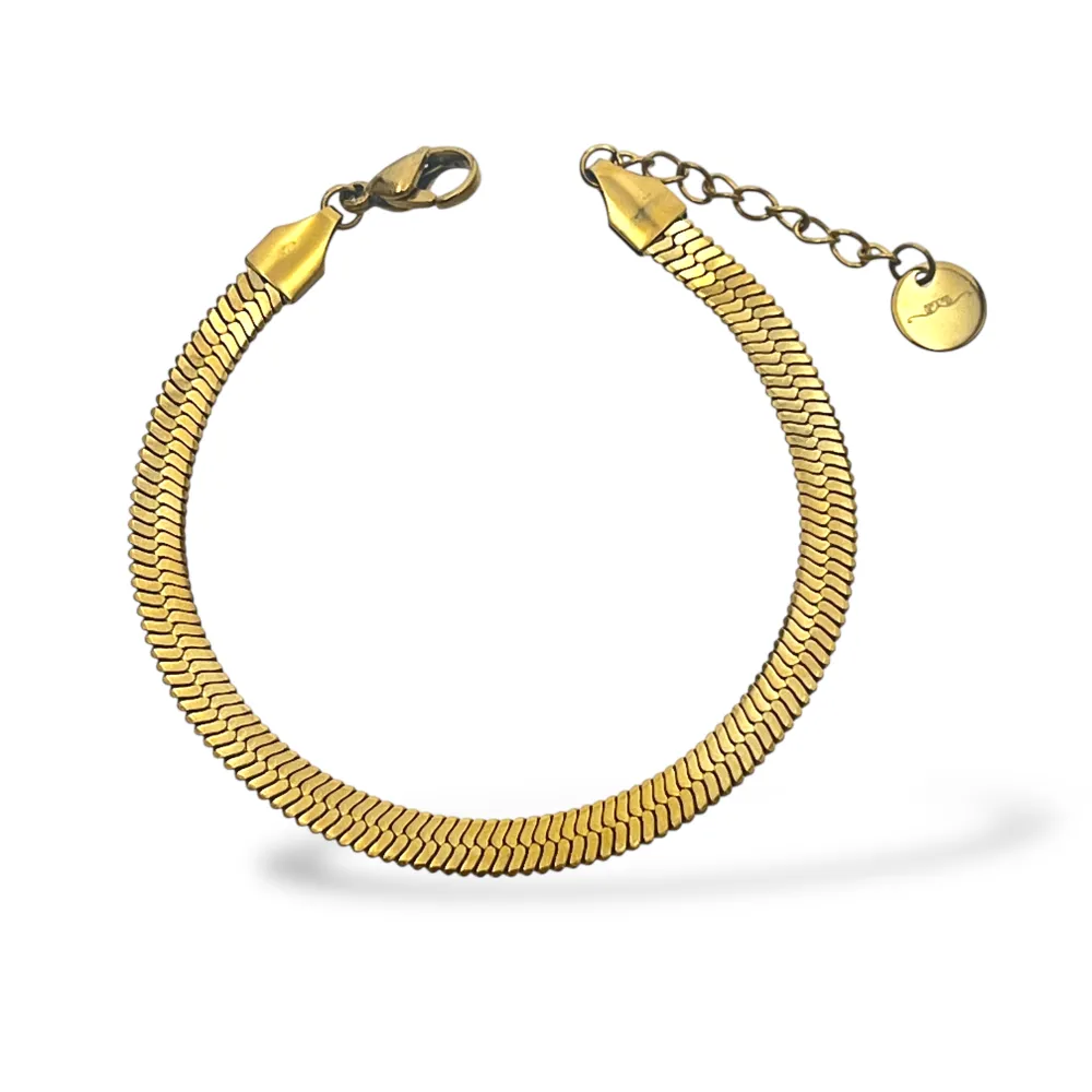 Catena Serpente-Bracciale in Acciaio con Chiusura - BAC-413-2517 5mm (Oro Giallo)