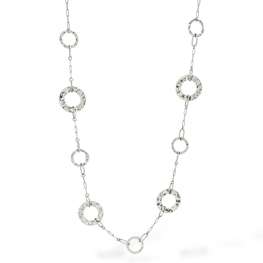 Catena cerchio -Collana lunga in Acciaio - CL-794-94