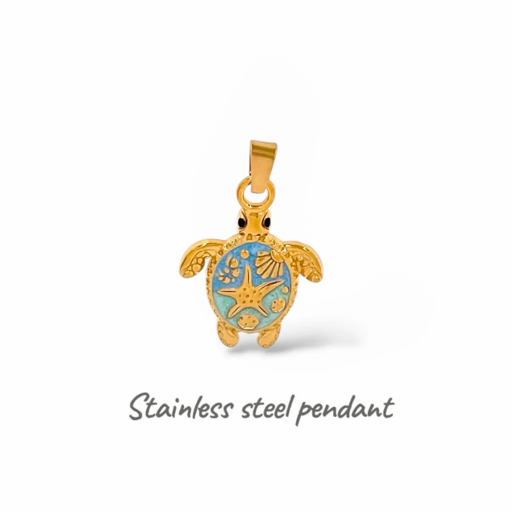 Tartaruga-Ciondolo/Charms in Acciaio - DIY-413-59