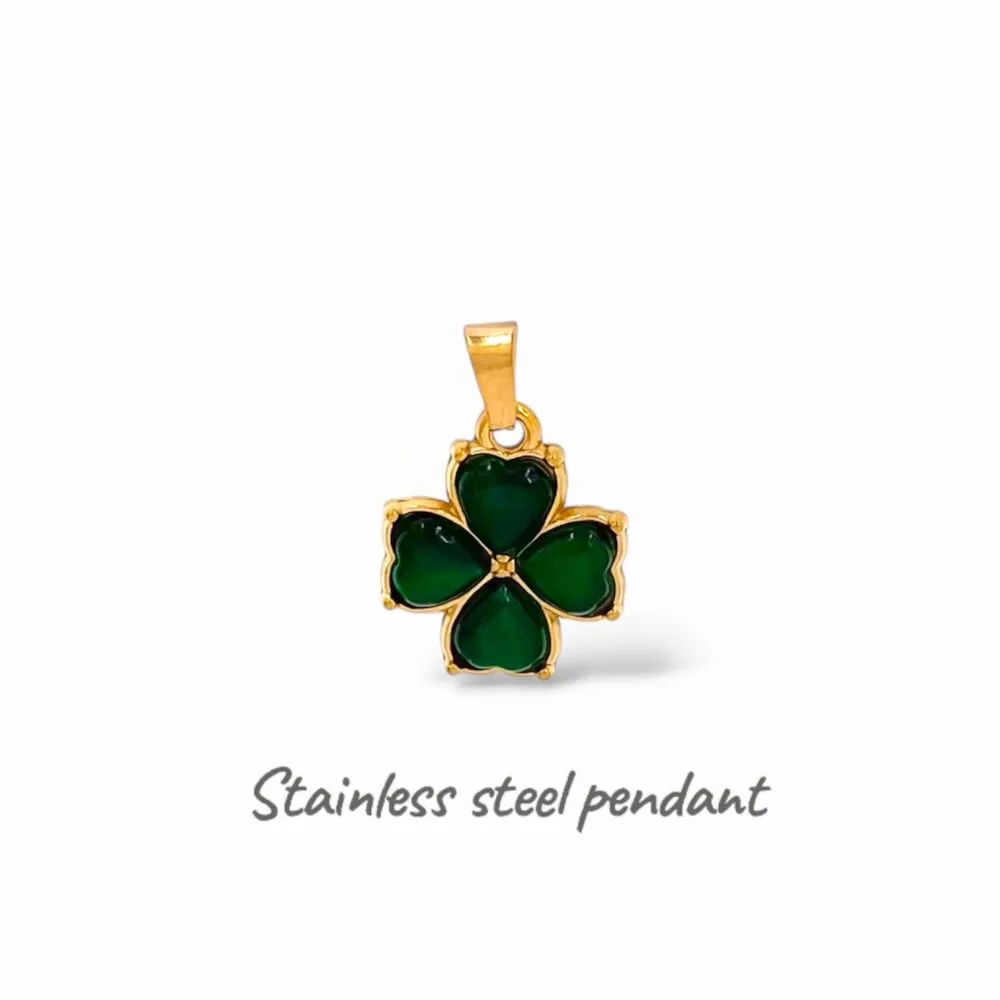 Quadrifoglio-Ciondolo/Charms in Acciaio - DIY-413-70