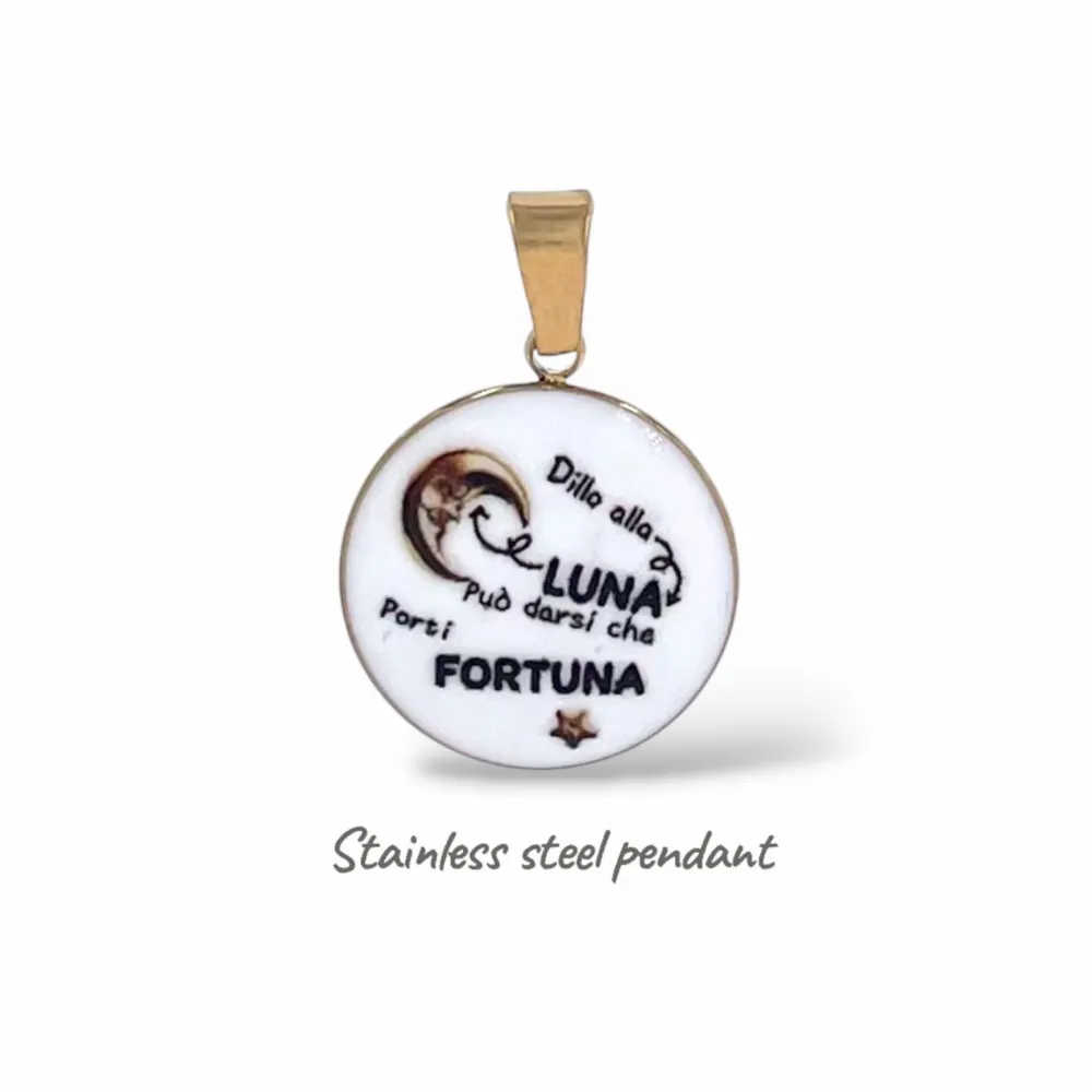 Luna-Ciondolo/Charms in Acciaio - DIY-732-4