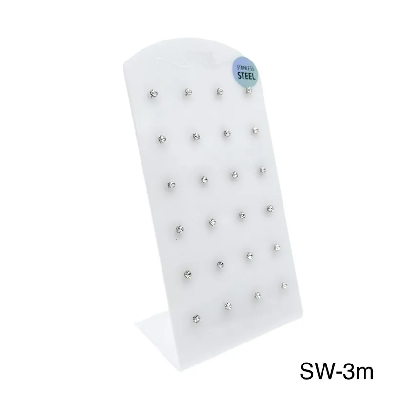 Punto Luce SW 3m-12paia Orecchini in Acciaio - OPA-107-103 3mm