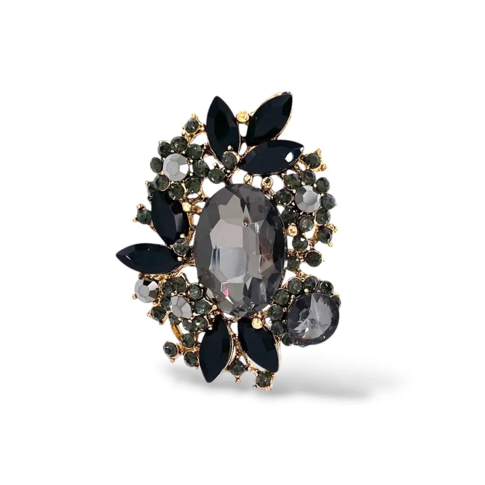 Fiore - Spilla con zirconi - SP-312-474