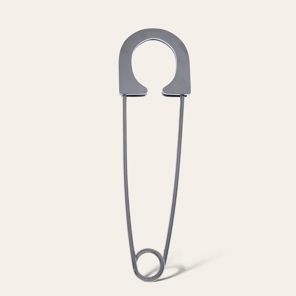 Spilla in Acciaio Liscio - SP-744-04 (Argento)