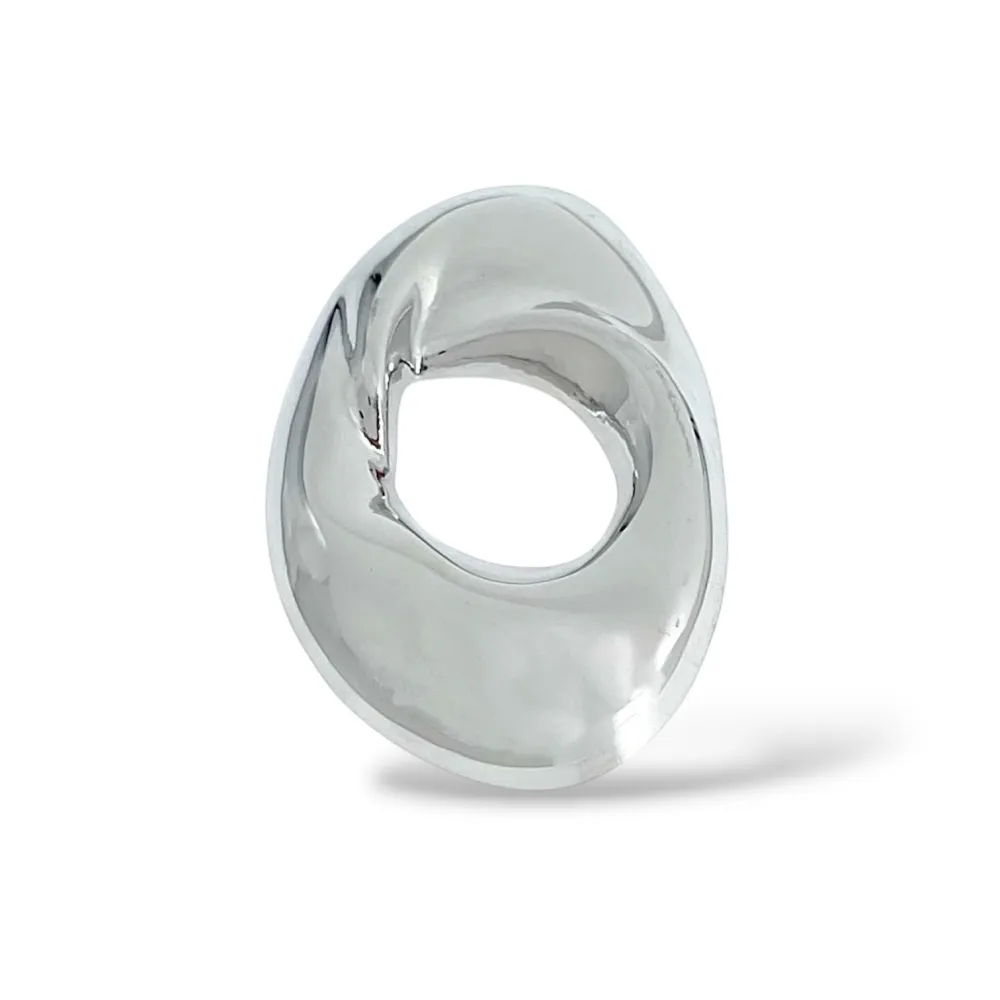 Cerchio-Spilla in Acciaio Liscio - SP-744-39 (Argento)