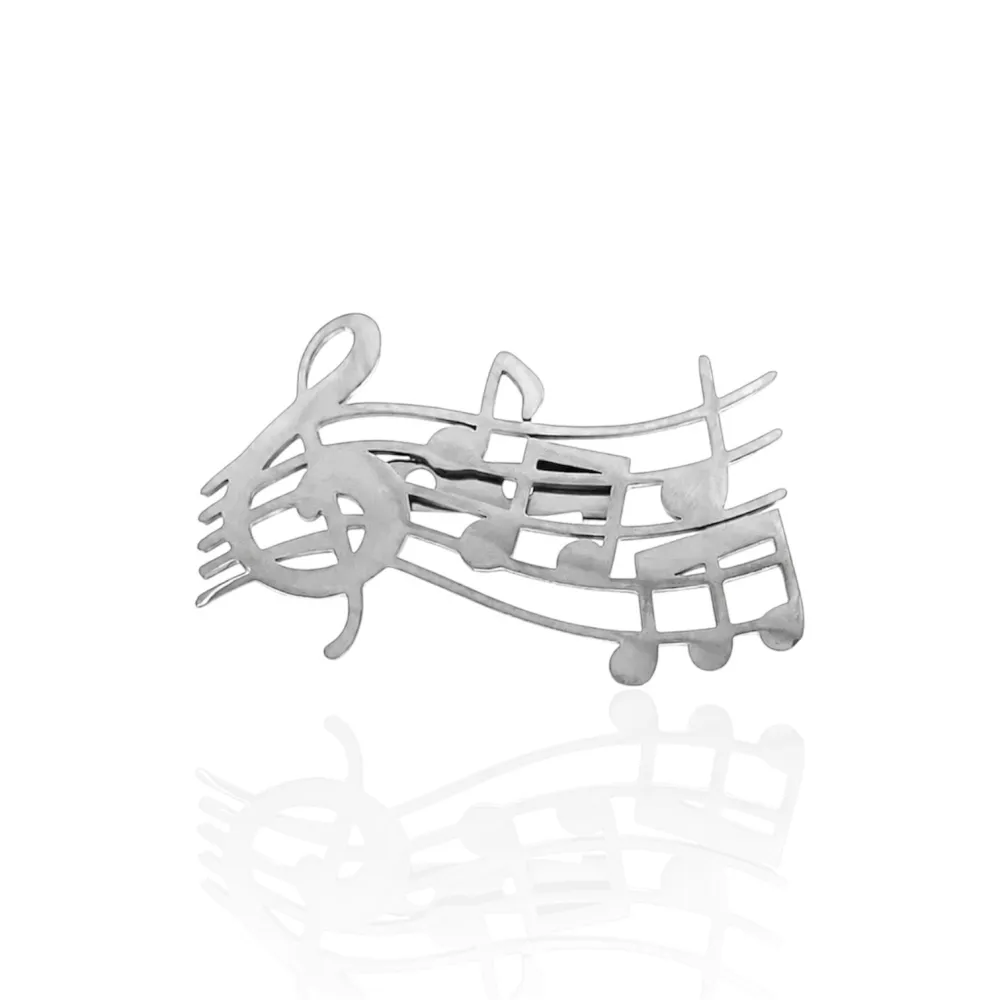 Nota musicale-Spilla in Acciaio Liscio - SP-744-44