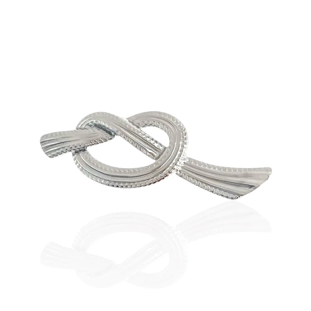 Nodo-Spilla in Acciaio Liscio - SP-744-45 (Argento)