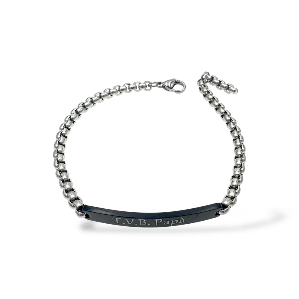 T.V.B. Papà-Bracciale in Acciaio da Uomo - BR-600-H427