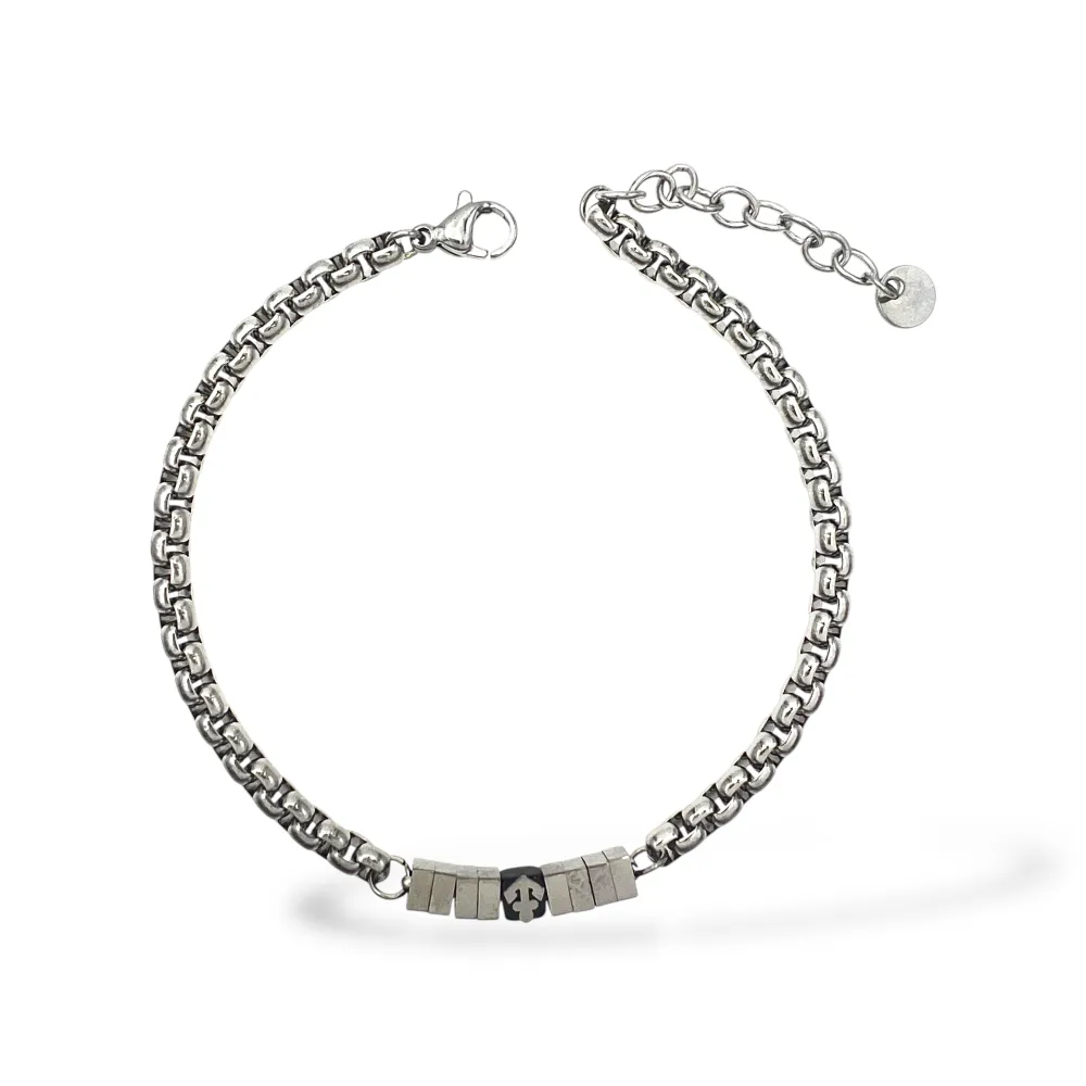 Ancora-Bracciale in Acciaio da Uomo - BR-600-H430 (Nero)