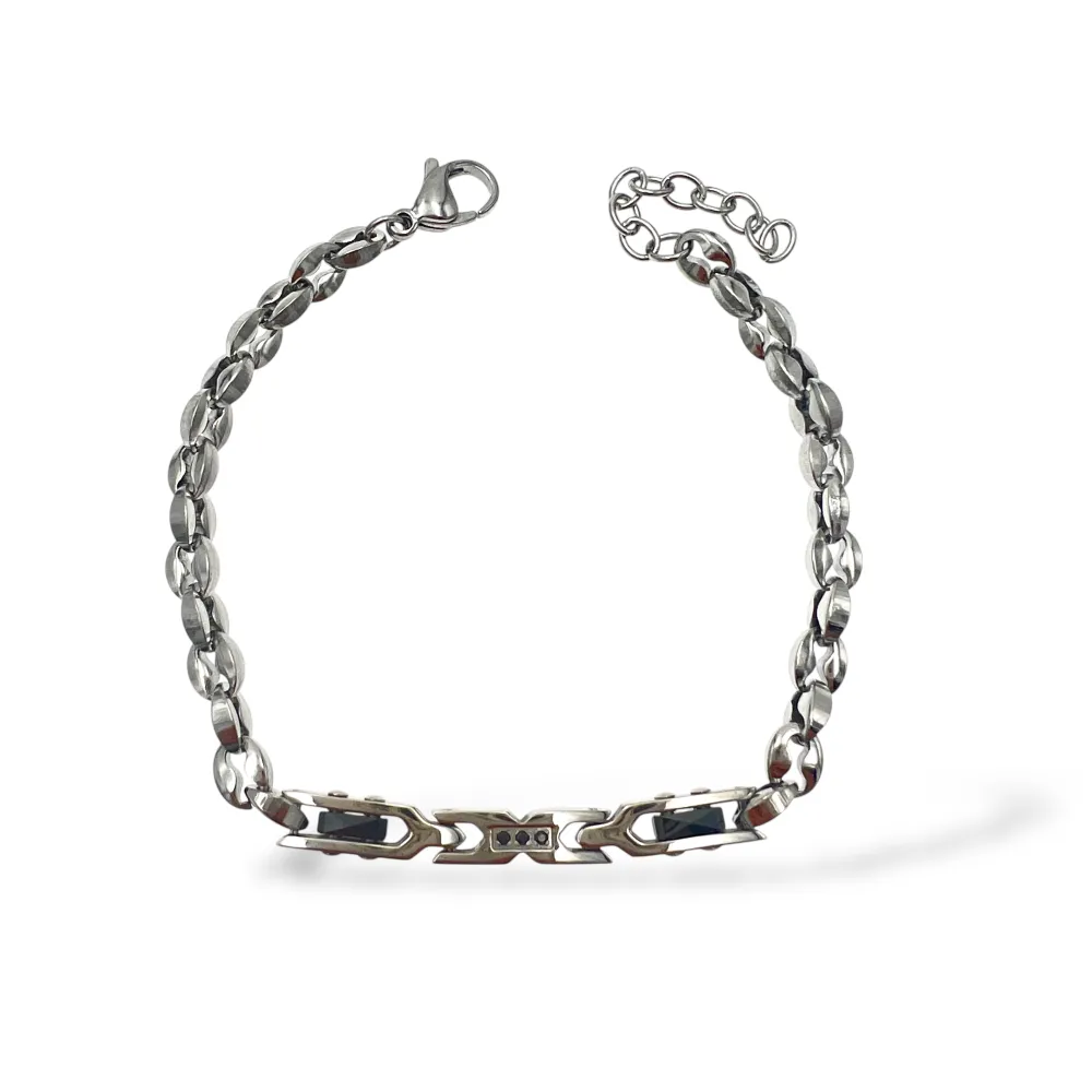 [BR-600-H446] Catena-Bracciale in Acciaio da Uomo - BR-600-H446