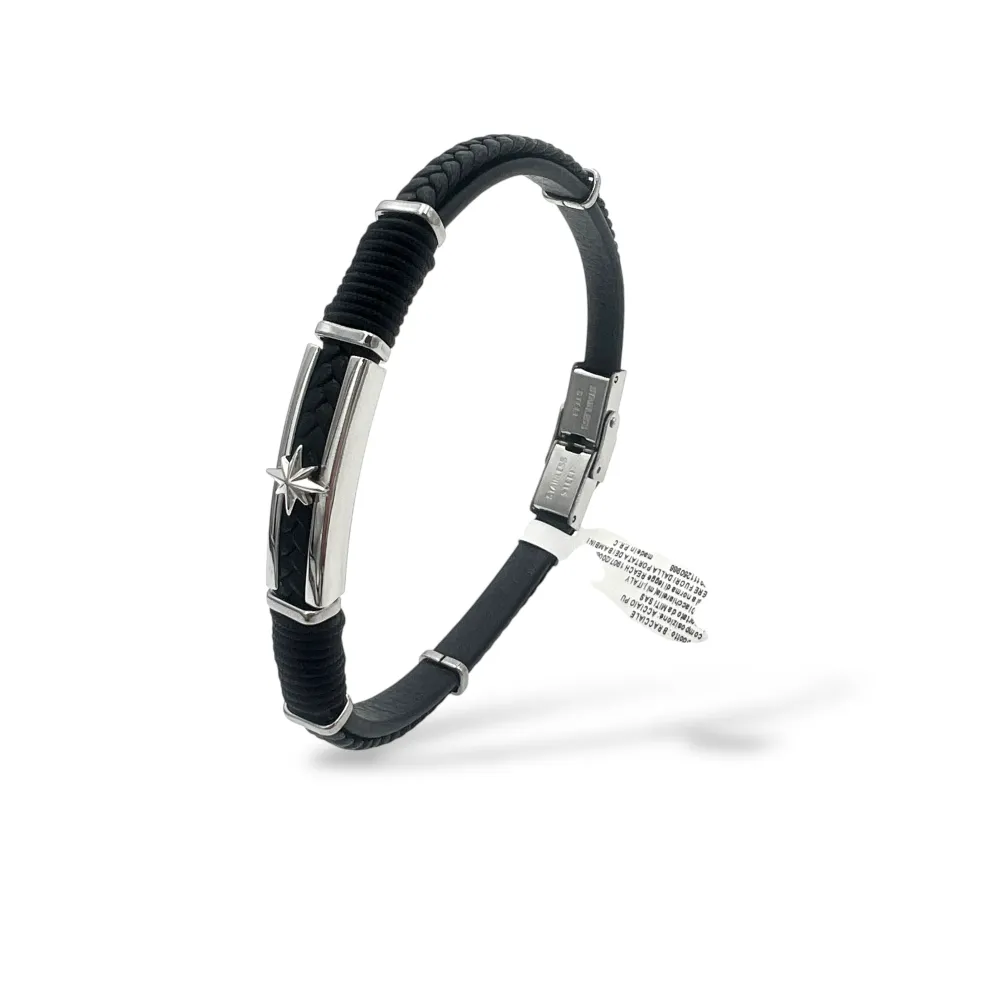 Stella-Bracciale in Acciaio da Uomo - BR-600-H453