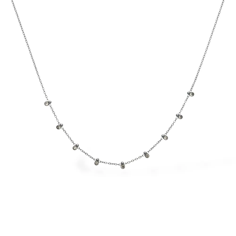 Punti luce piccoli-Collana Corta in Acciaio - CL-795-12975