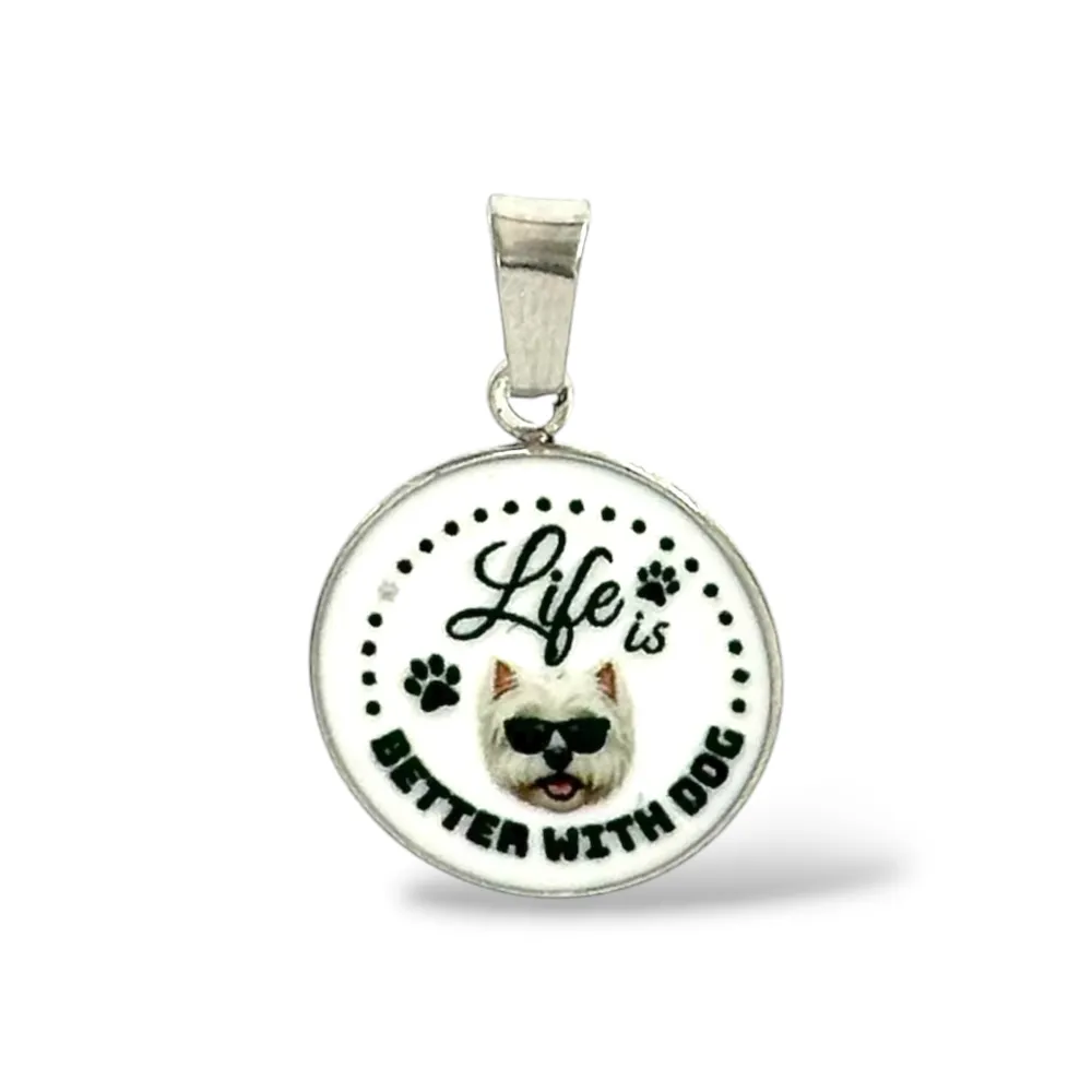 Cane-Ciondolo/Charms in Acciaio - DIY-732-27