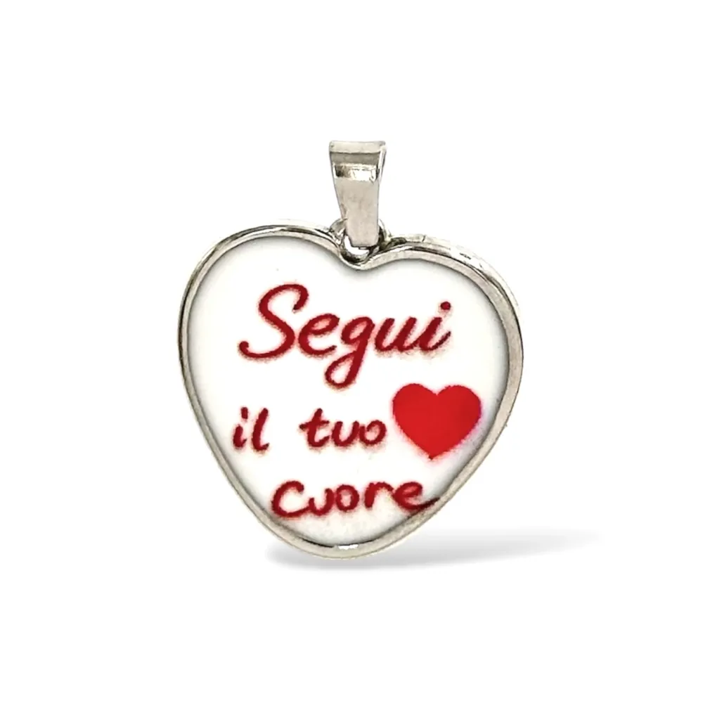 Segui il tuo cuore-Ciondolo/Charms in Acciaio - DIY-732-34