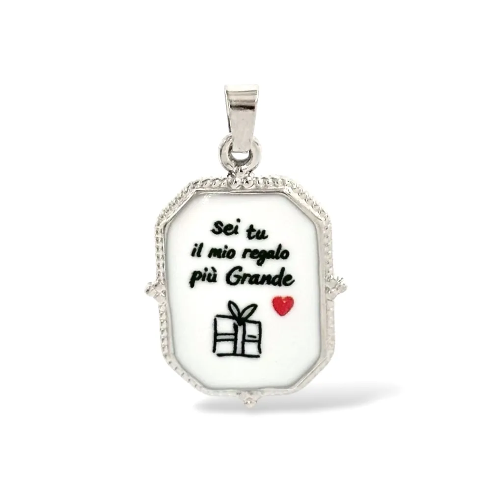 Sei tu il mio regalo più Grande-Ciondolo/Charms in Acciaio - DIY-732-36