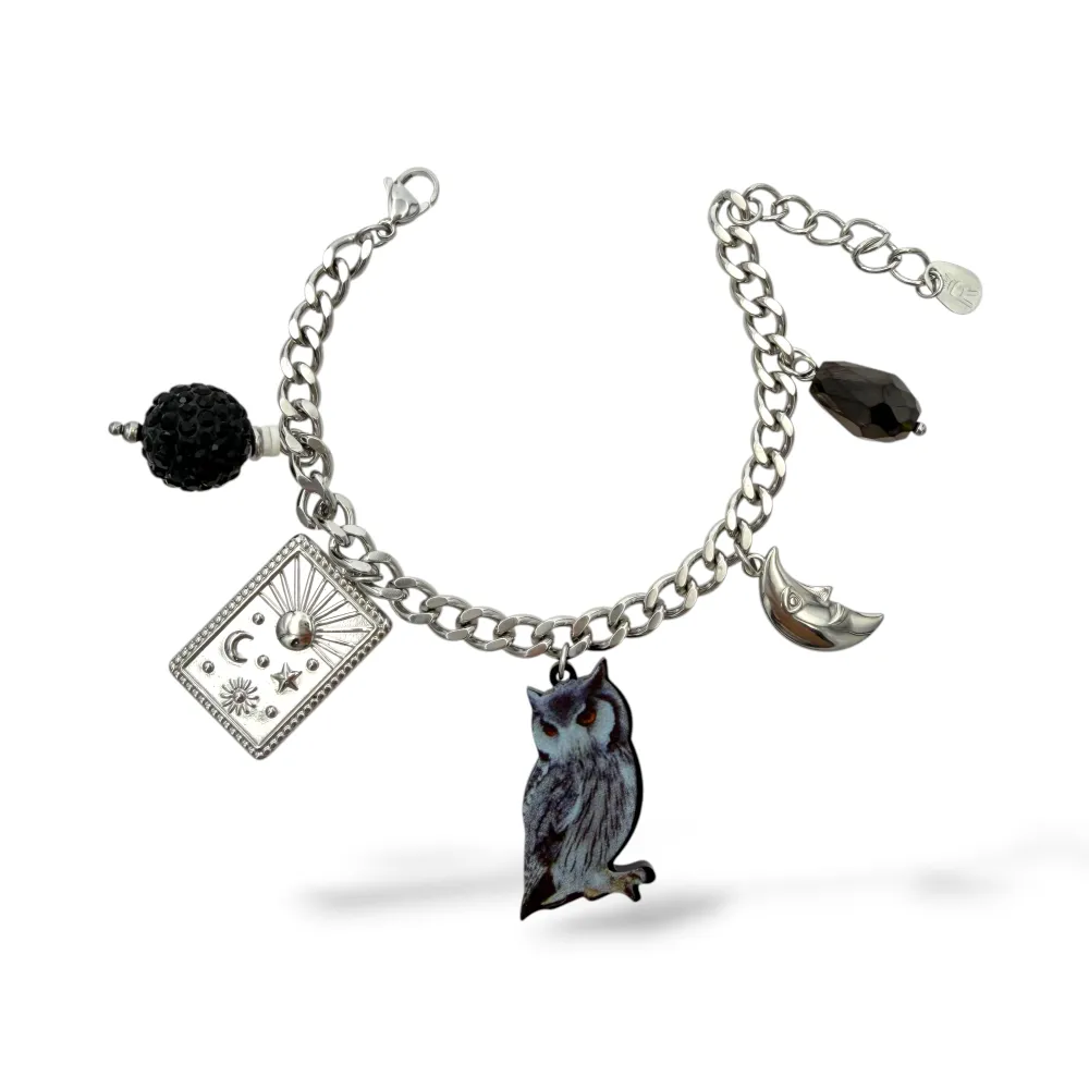 Gufo, Luna -Bracciale in Acciaio - BR-732-709