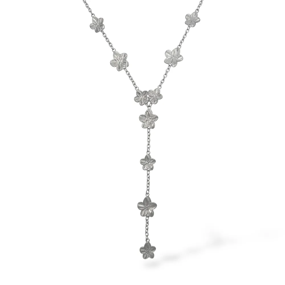 Fiori-Collana a Y in Acciaio - CL-413-3809