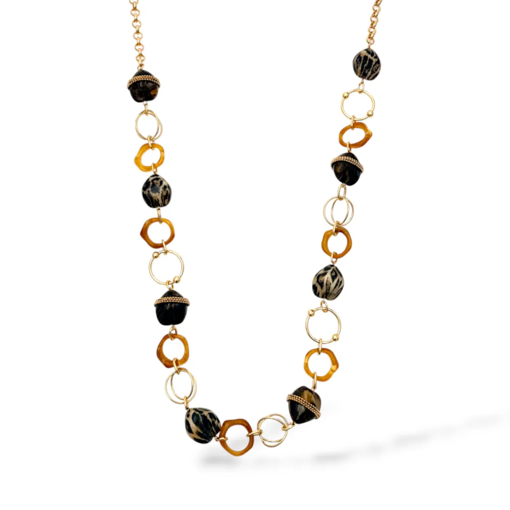 Ovale e Cerchi-Collana Lunga Moda - CML-732-754