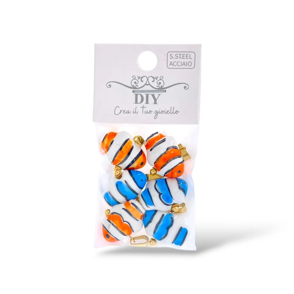 Pesce-Ciondolo/Charms in Acciaio - DIY-801-021A 6PZ