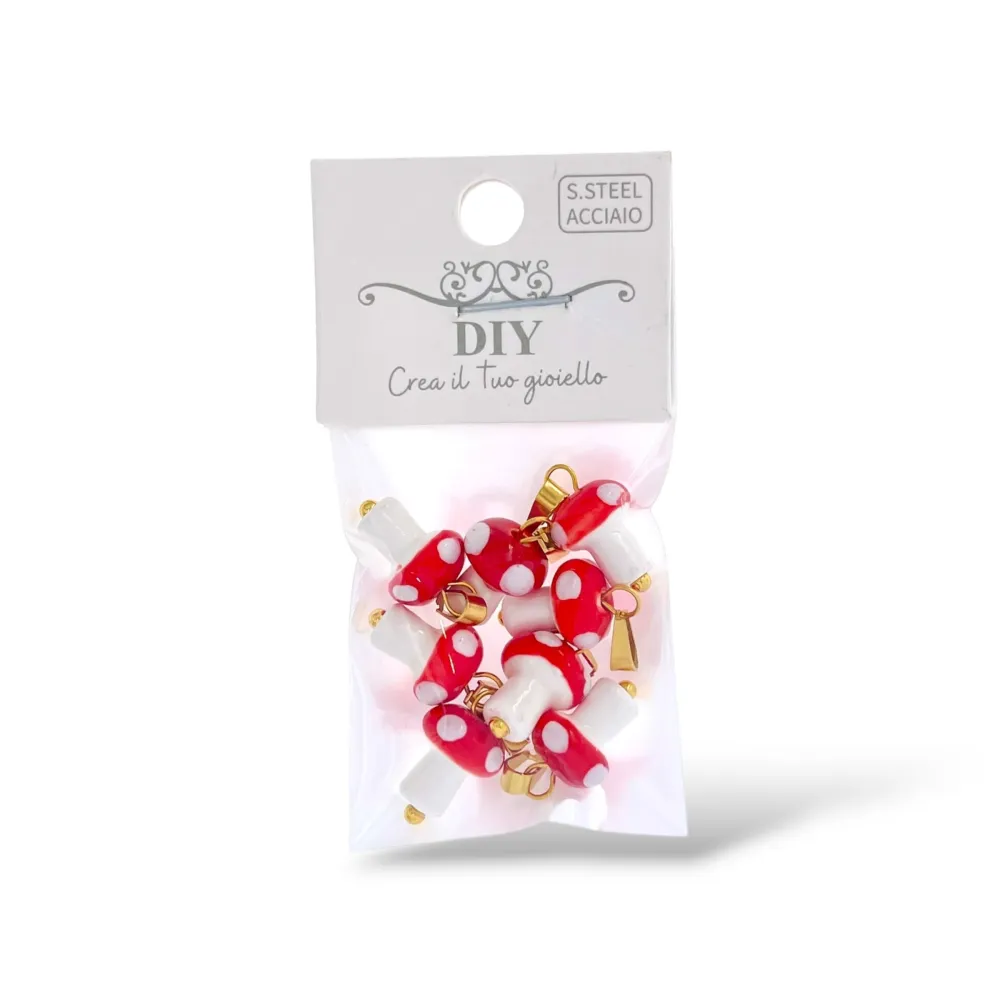 Fungo-Ciondolo/Charms in Acciaio - DIY-801-022A 8PZ