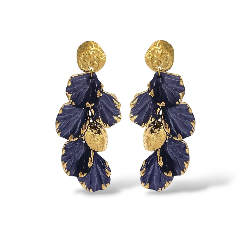 Petali-Orecchini Moda Pendente - OR-732-674 (Nero)