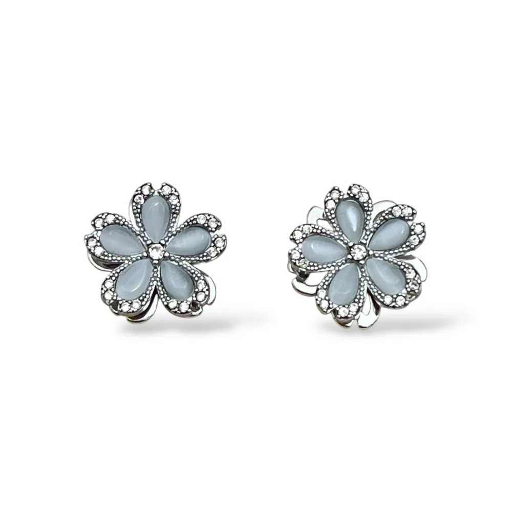Fiore spinner-Orecchini in Acciaio - OR-795-22727 (Argento)