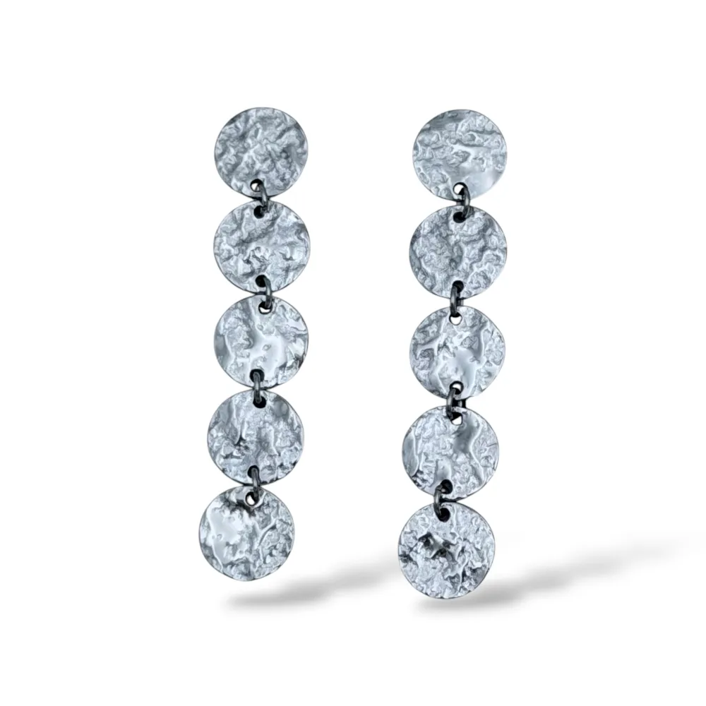 Cerchi Pendenti-Orecchini in Acciaio - OR-795-22952 (Argento)