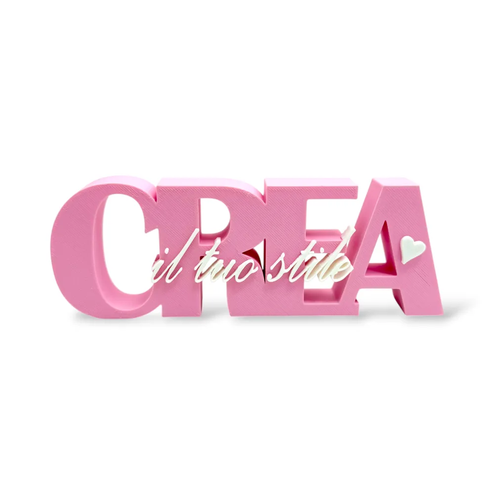 Scritta CREA… (stampante 3D) - Scritta CREA… (Crea il tuo stile)