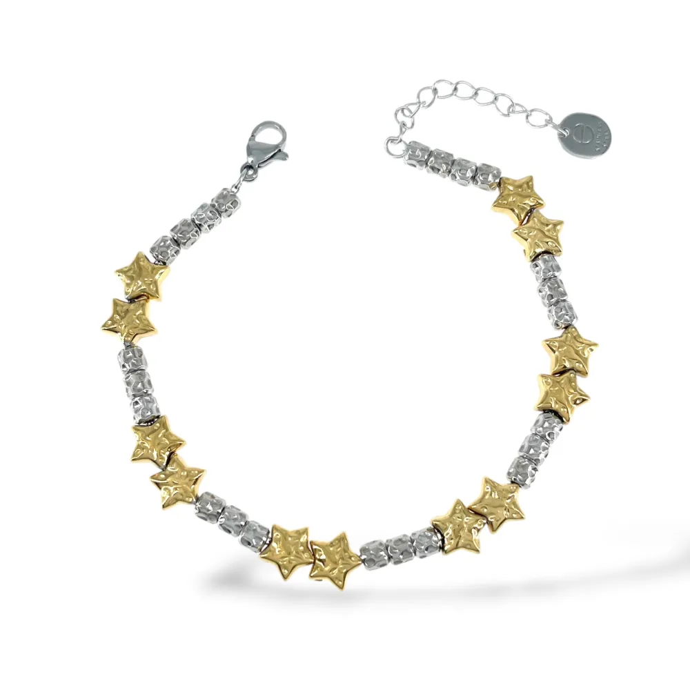 Stella-Bracciale in Acciaio con Chiusura - BAC-103-AA7314B