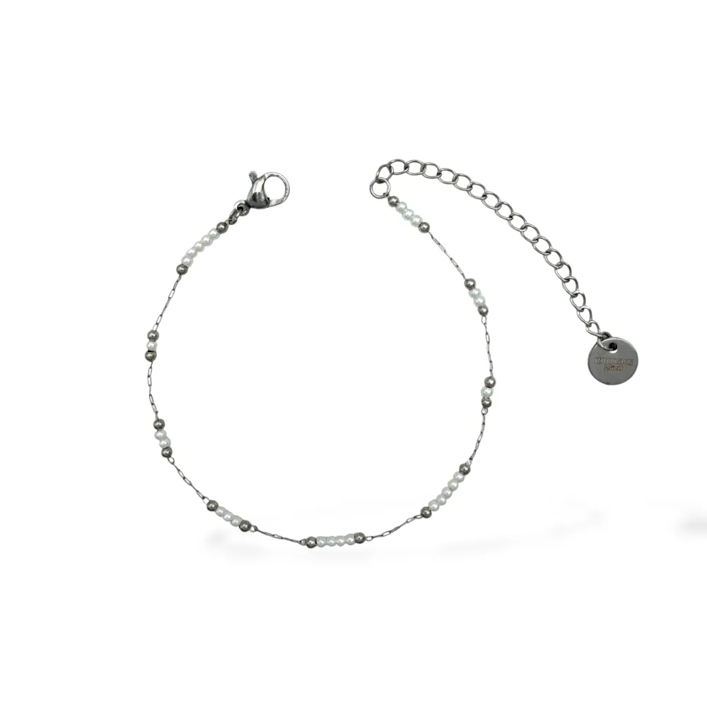 Perline-Bracciale in acciaio - BR-413-3312 (Argento)