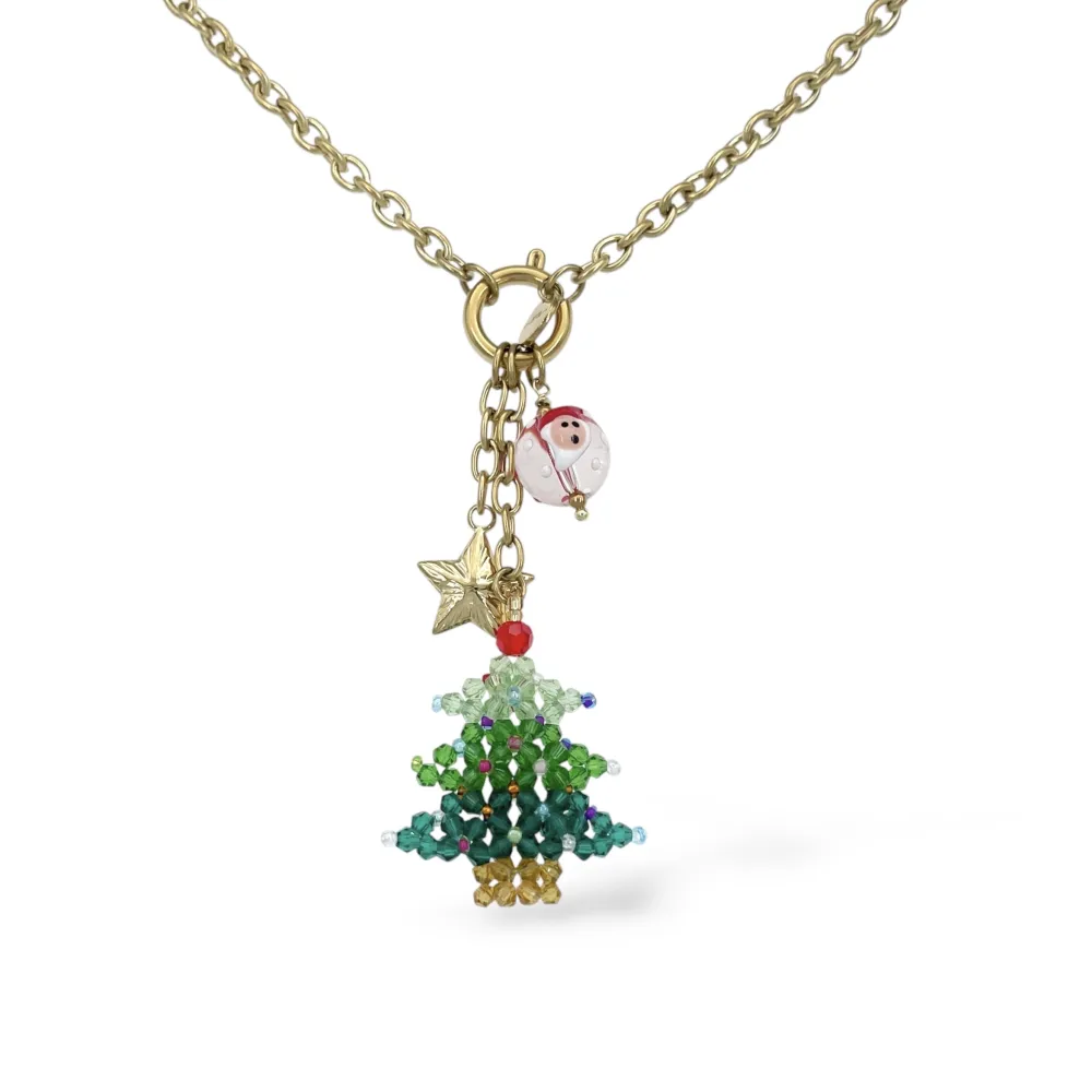 Albero di Natale-Collana Lunga in Acciaio  - CAL-794-163