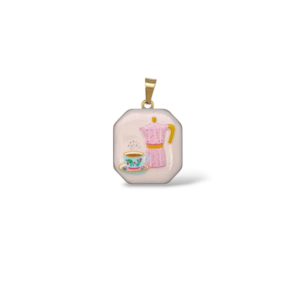 Moka-Ciondolo/Charms in Acciaio - DIY-413-Moka
