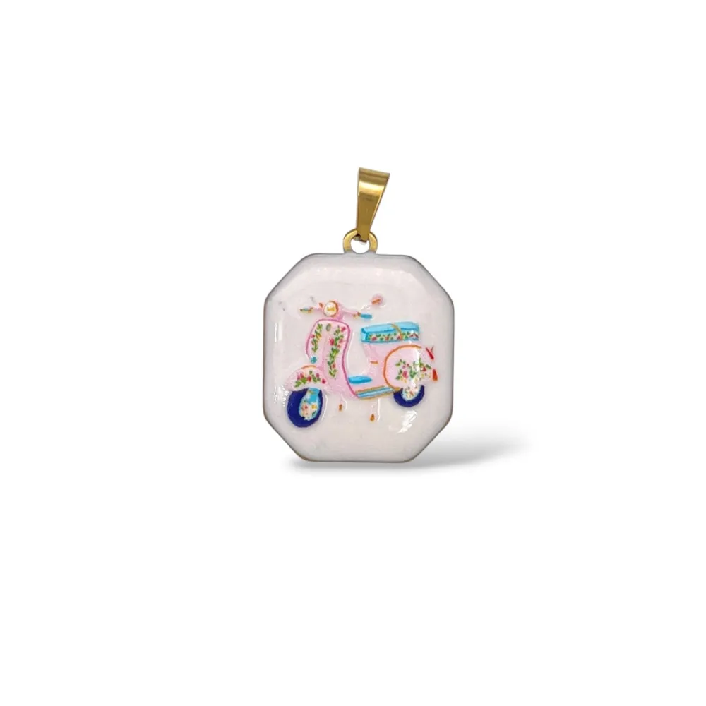 Moto-Ciondolo/Charms in Acciaio - DIY-413-Moto