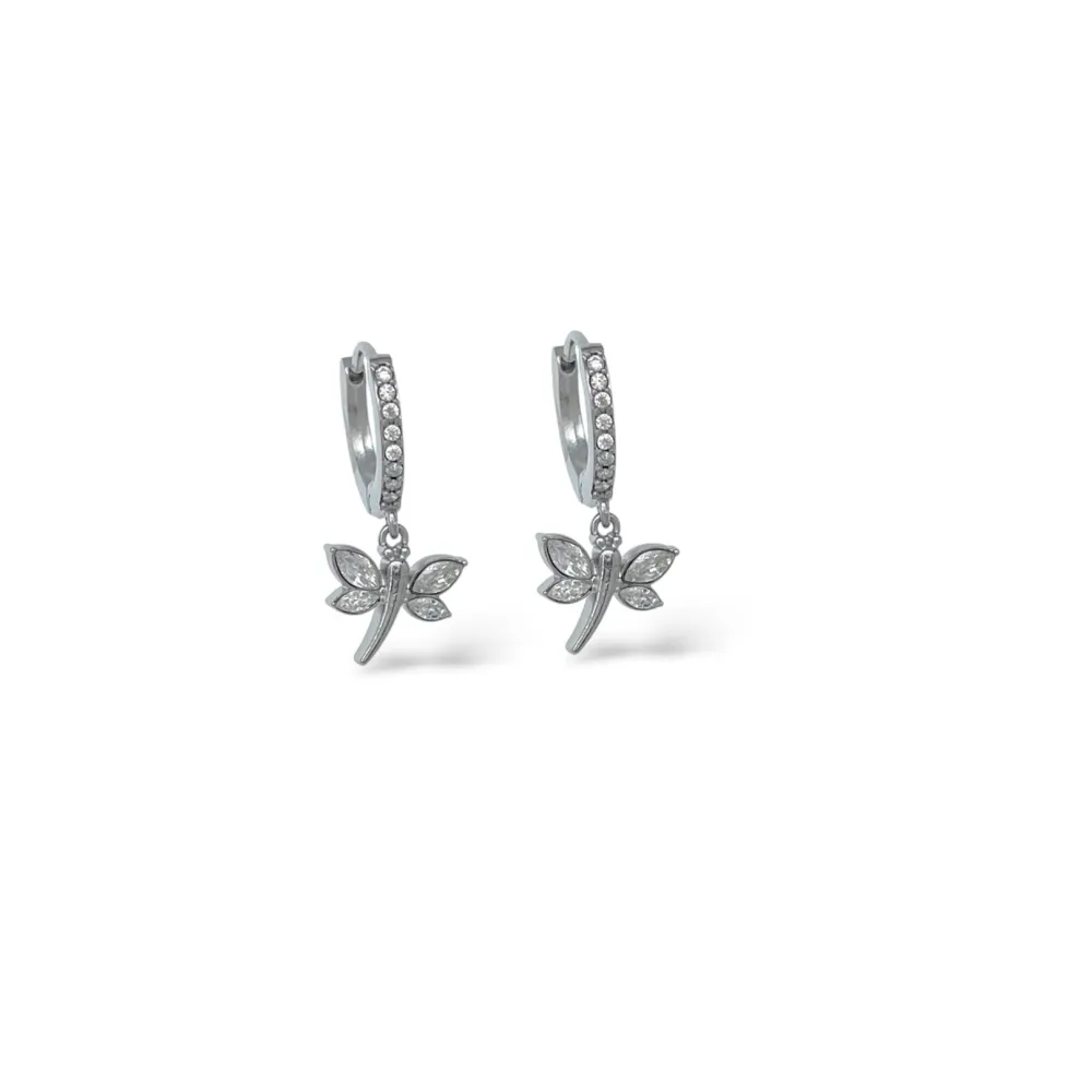 Libellula-Orecchini in Acciaio Emana - OR-103-AA7288E (Argento)