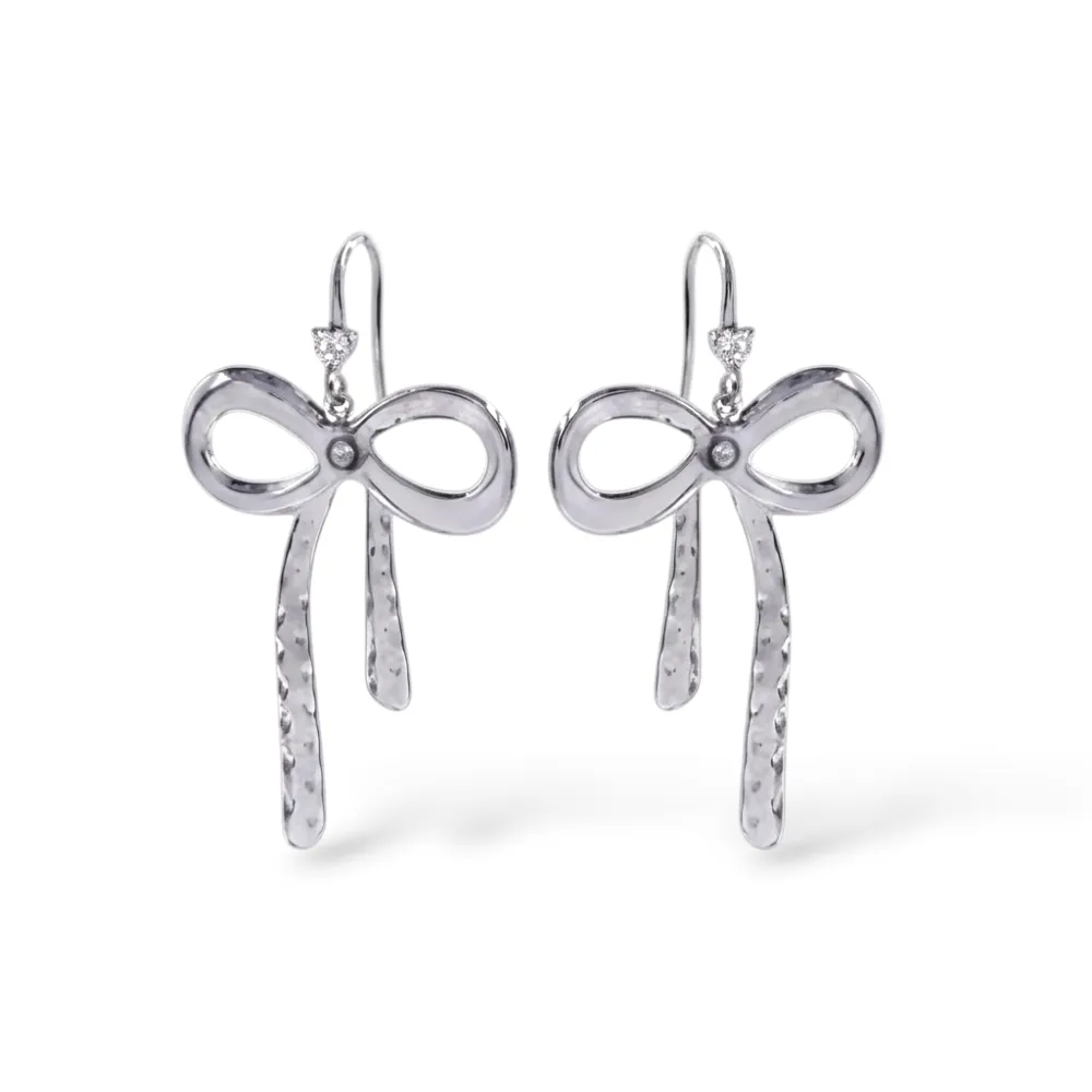 Fiocco-Orecchini in Acciaio - OR-413-2596 (Argento)