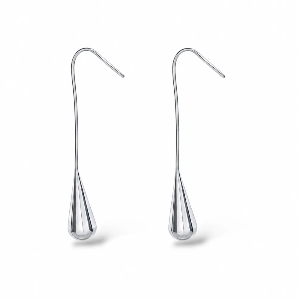 Goccia Pendente-Orecchini in Acciaio - OR-413-2610