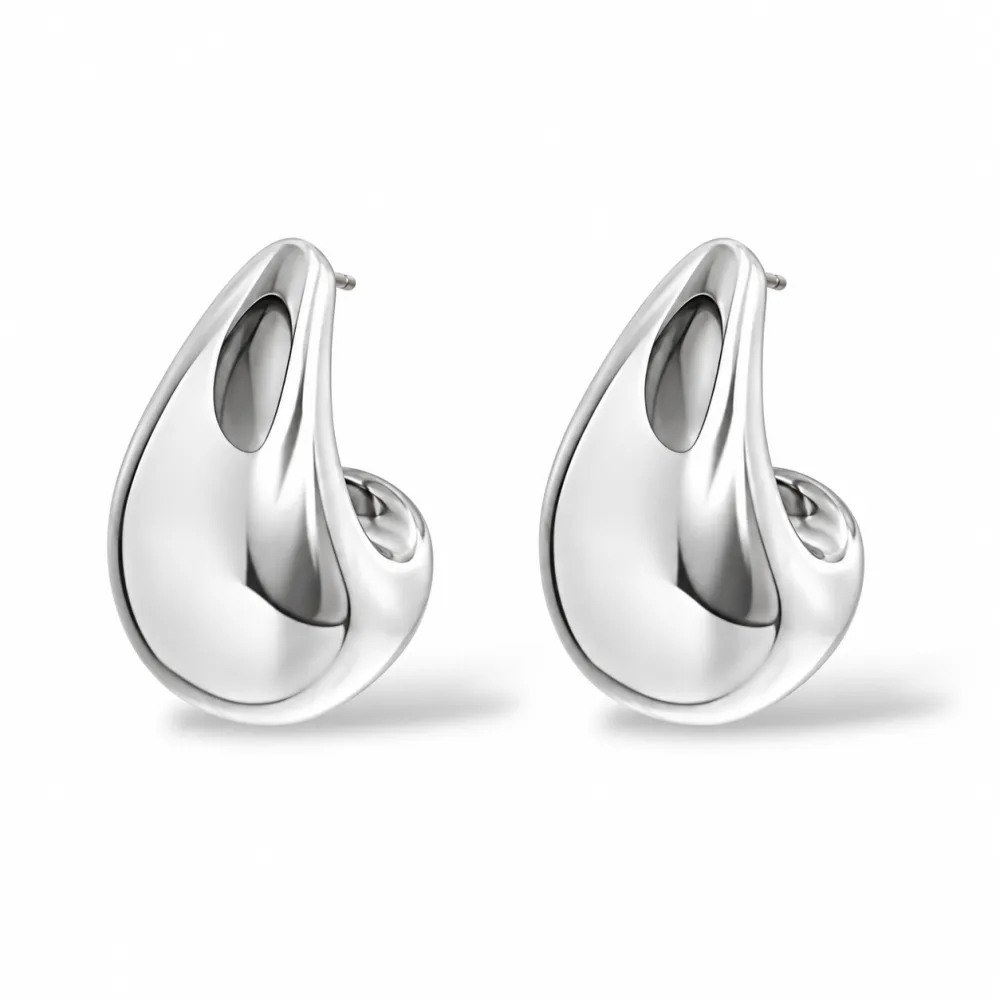 Cerchio-Orecchini in Acciaio - OR-413-2626 (Argento)