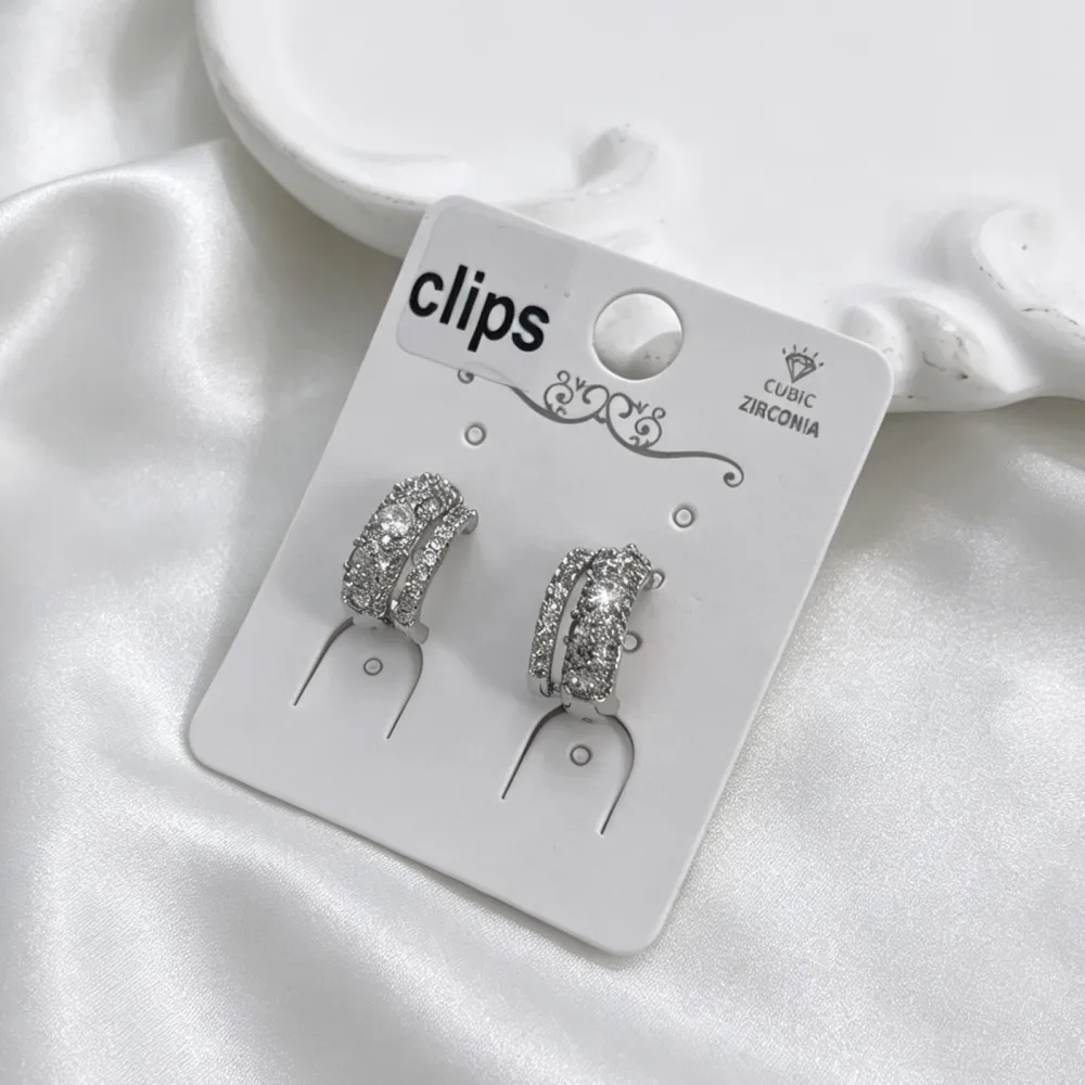 Cerchio-Orecchini a Clip - OR-506-462 (Argento)