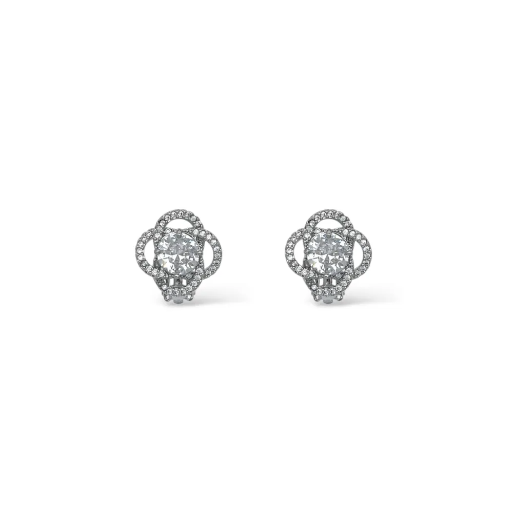 Fiore-Orecchini a Clip - OR-506-471 (Argento)