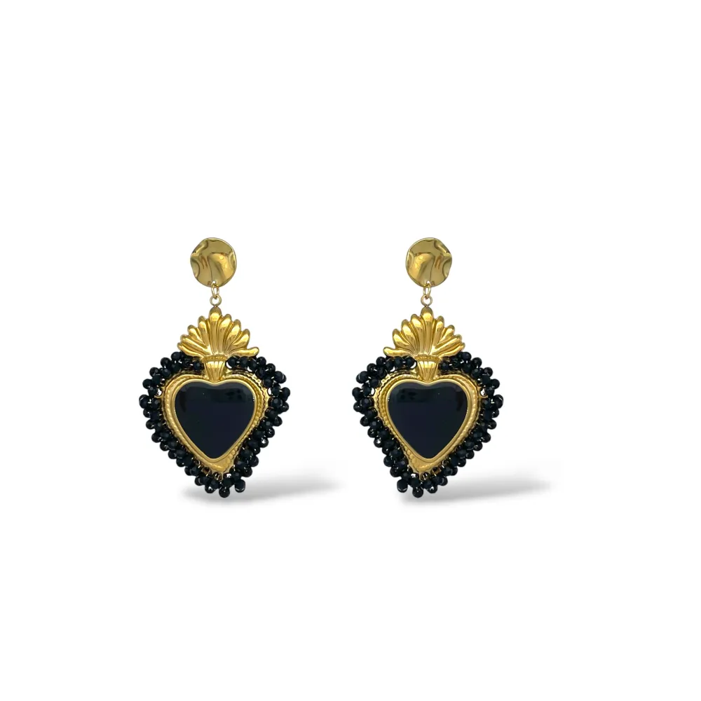 Sacro cuore-Orecchini in Acciaio - OR-794-142
