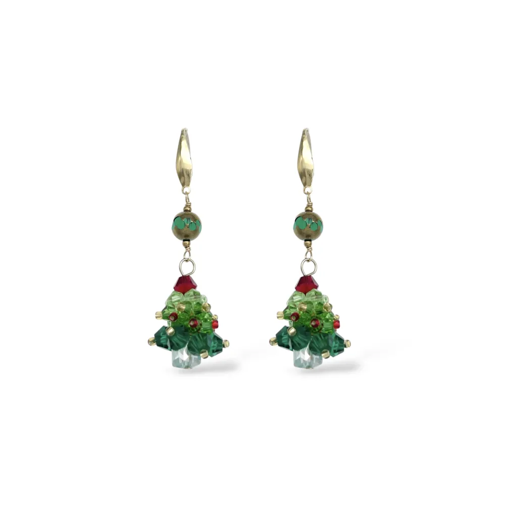 [OR-794-166] Albero di Natale-Orecchini in Acciaio - OR-794-166