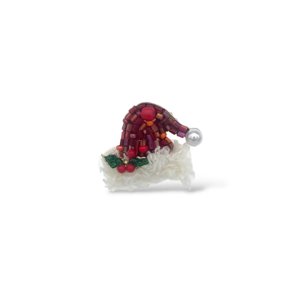 Cappello Di Natale-Spilla di Natale in Resina - SPM-781-40