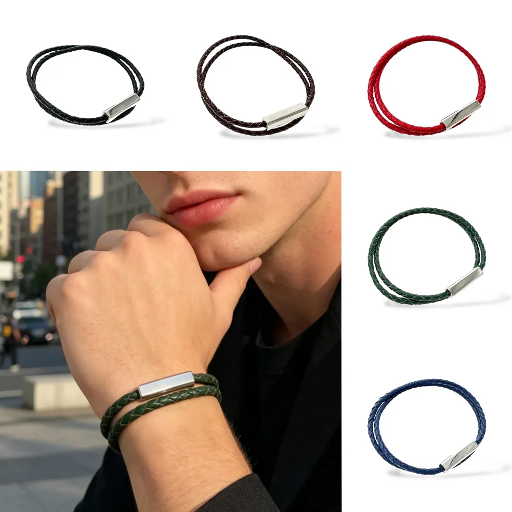 [CL-797-02] Calamita-Bracciale in Acciaio da Uomo - CL-797-02 (Verde)