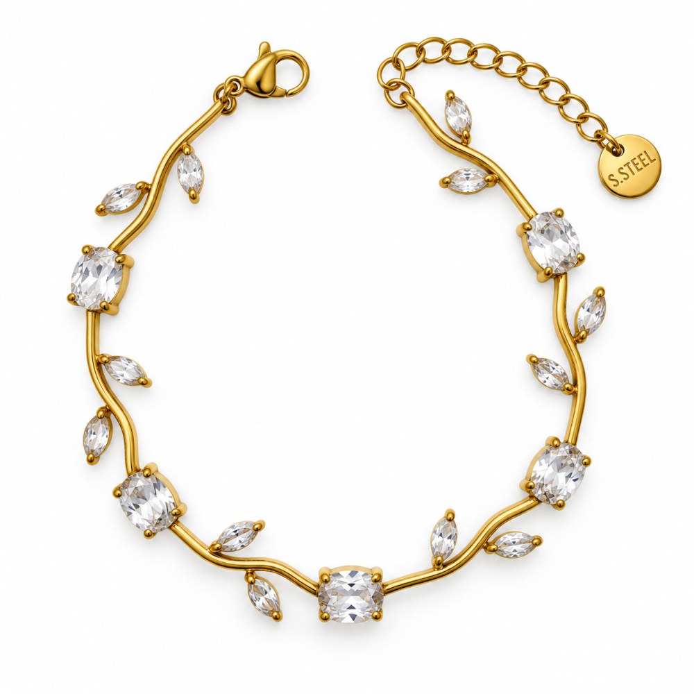 Rosa-Bracciale in Acciaio - BR-103-AA7793B