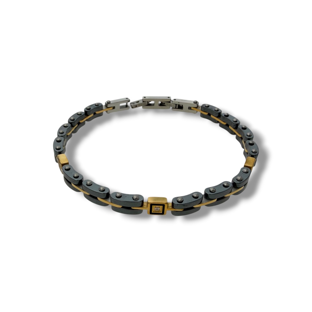 corda metallica Punto Luce -Bracciale Uomo in Acciaio - BR-775-97