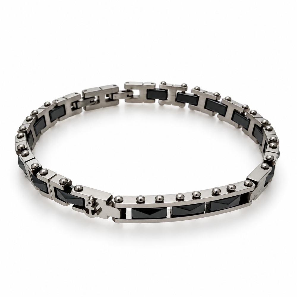 corda metallica Punto Luce -Bracciale Uomo in Acciaio - BR-775-99