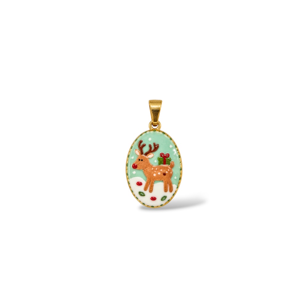 Renna Natale-Ciondolo/Charms in Acciaio - DIY-413-Natale Renna