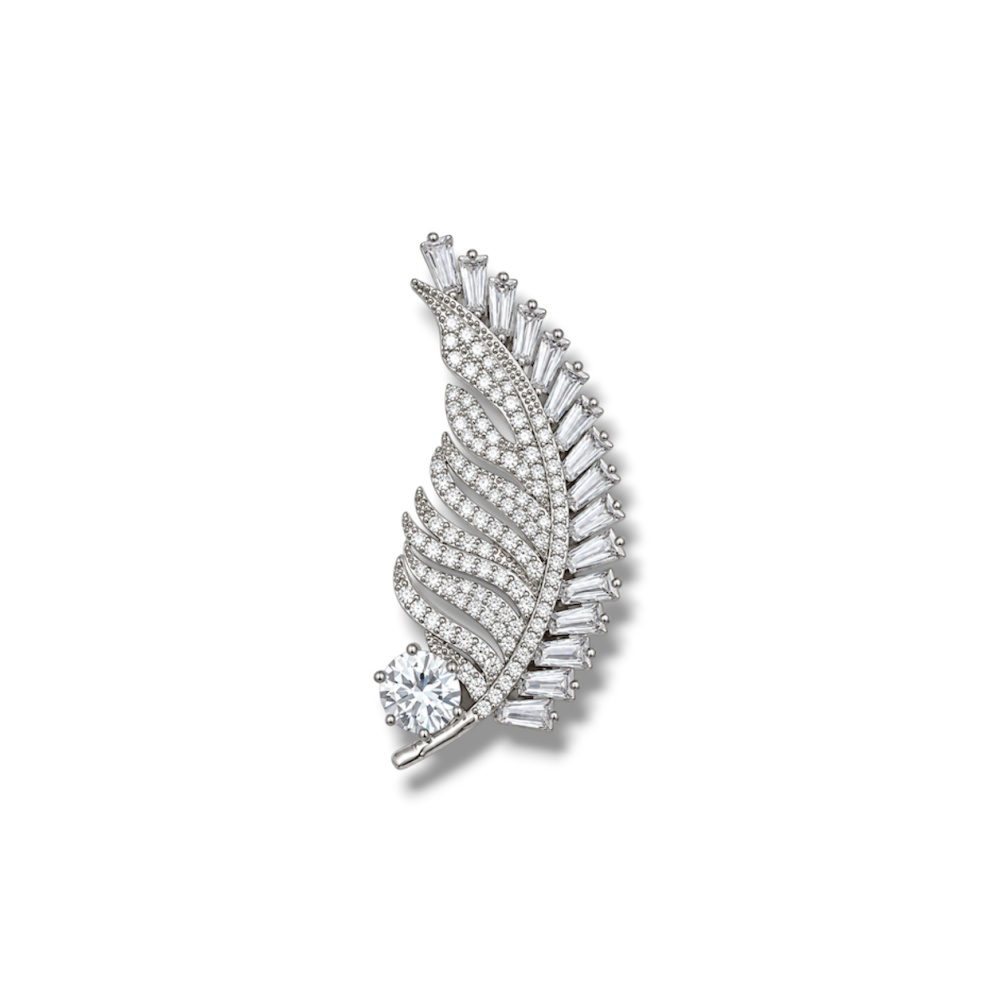 Piuma -Spilla con Zirconia - SP-506-510