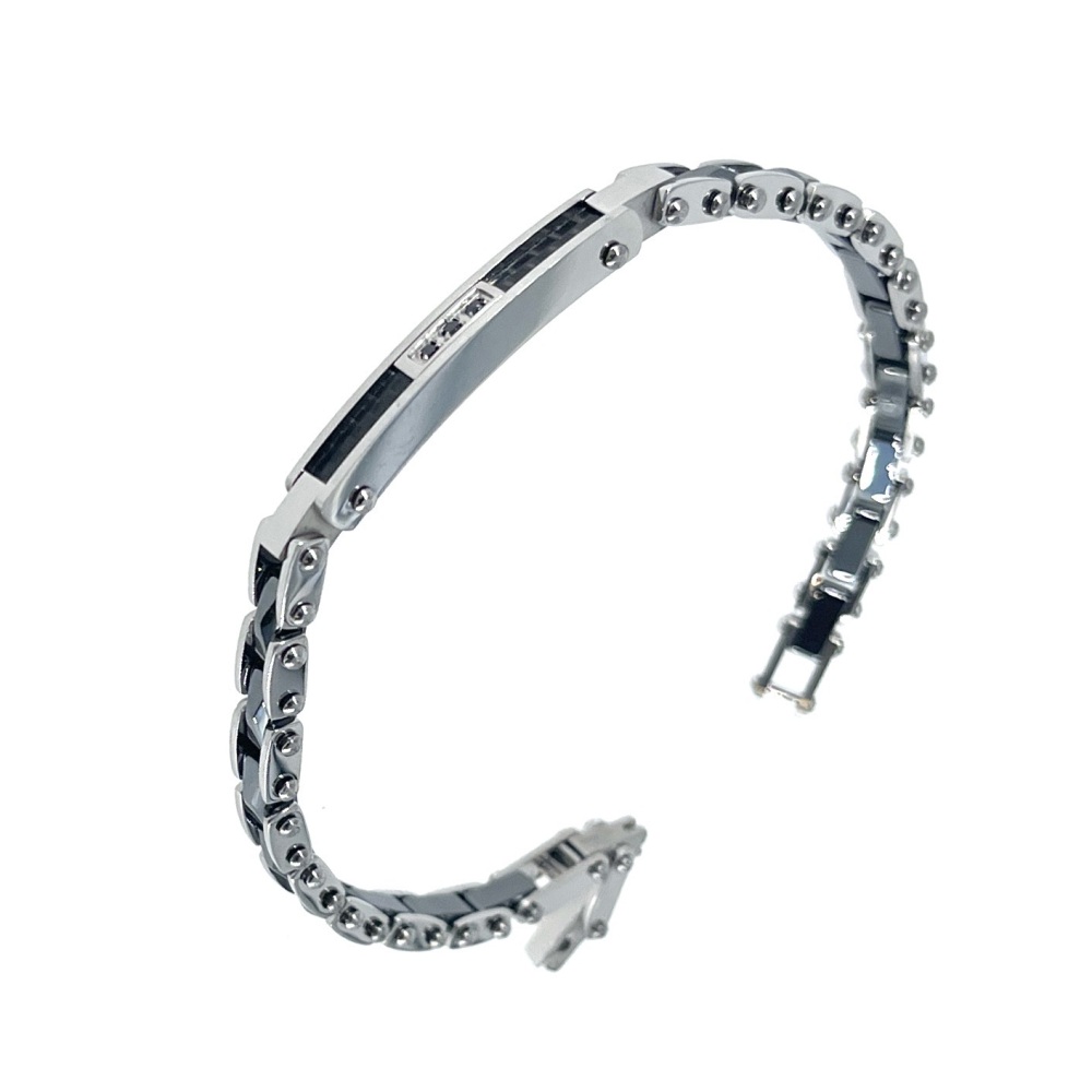 corda metallica Punto Luce -Bracciale Uomo in Acciaio - BR-775-107