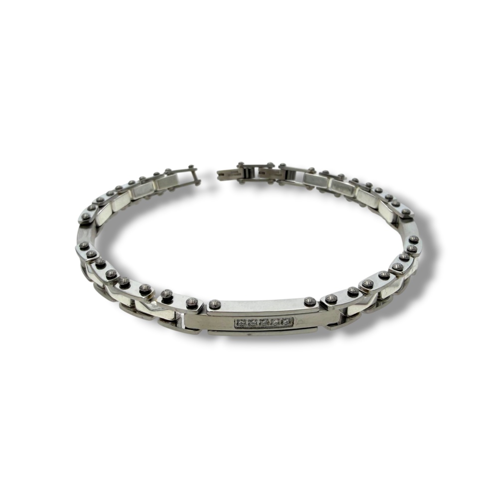 corda metallica Punto Luce -Bracciale Uomo in Acciaio - BR-775-100